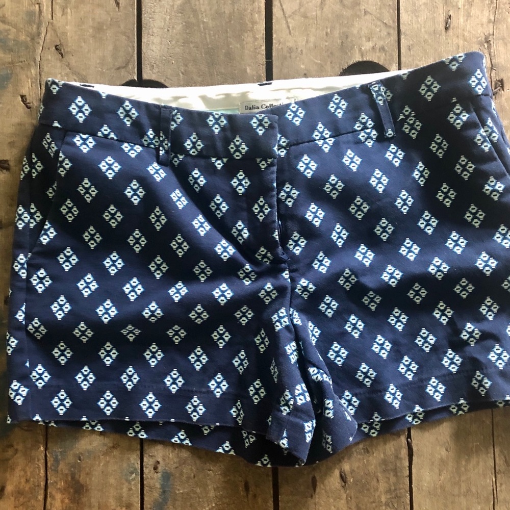 Dalia Collection Navy Blue Geometric Print Women’s Shorts